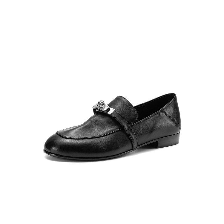 1.3cm真皮大底英伦风小皮鞋复古金属扣乐福鞋女小众单鞋高级感,淘宝优惠券,粉丝福利购,淘宝优惠卷