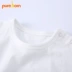 Pureborn mùa hè cotton nam và nữ bé in ngắn tay áo thun gia đình ba gia đình trang bị áo thun cho bé - Trang phục dành cho cha mẹ và con