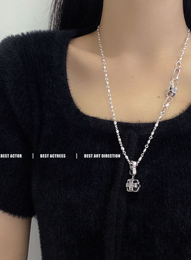 925银复古情侣骷髅石头链