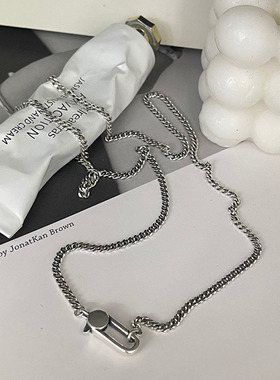 925银复古情侣马鞭项链