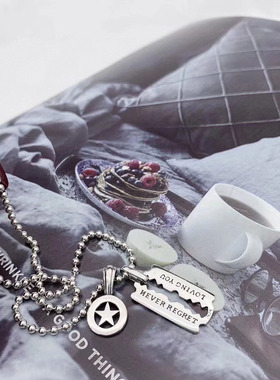 925银复古女士刀片套链