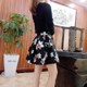 Spring and Autumn New Korean Style High Waisted Slim Printed Skirt