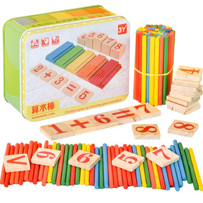 木制小棒计数器教具小学生数字棒 100支数数棒 数字木块 幼儿园小学生都适用 永信玩具专营店 淘优券