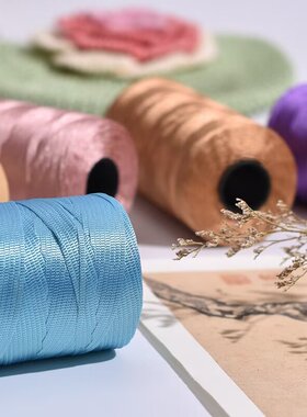 冰麻丝线丝光扁带线钩夏凉帽子线手工DIY编织钩包线钩凉拖鞋线