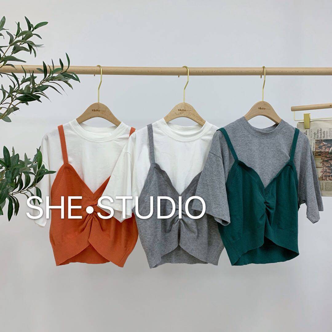 2020春夏新款韩版女装s&she t恤 SASA喵喵T恤