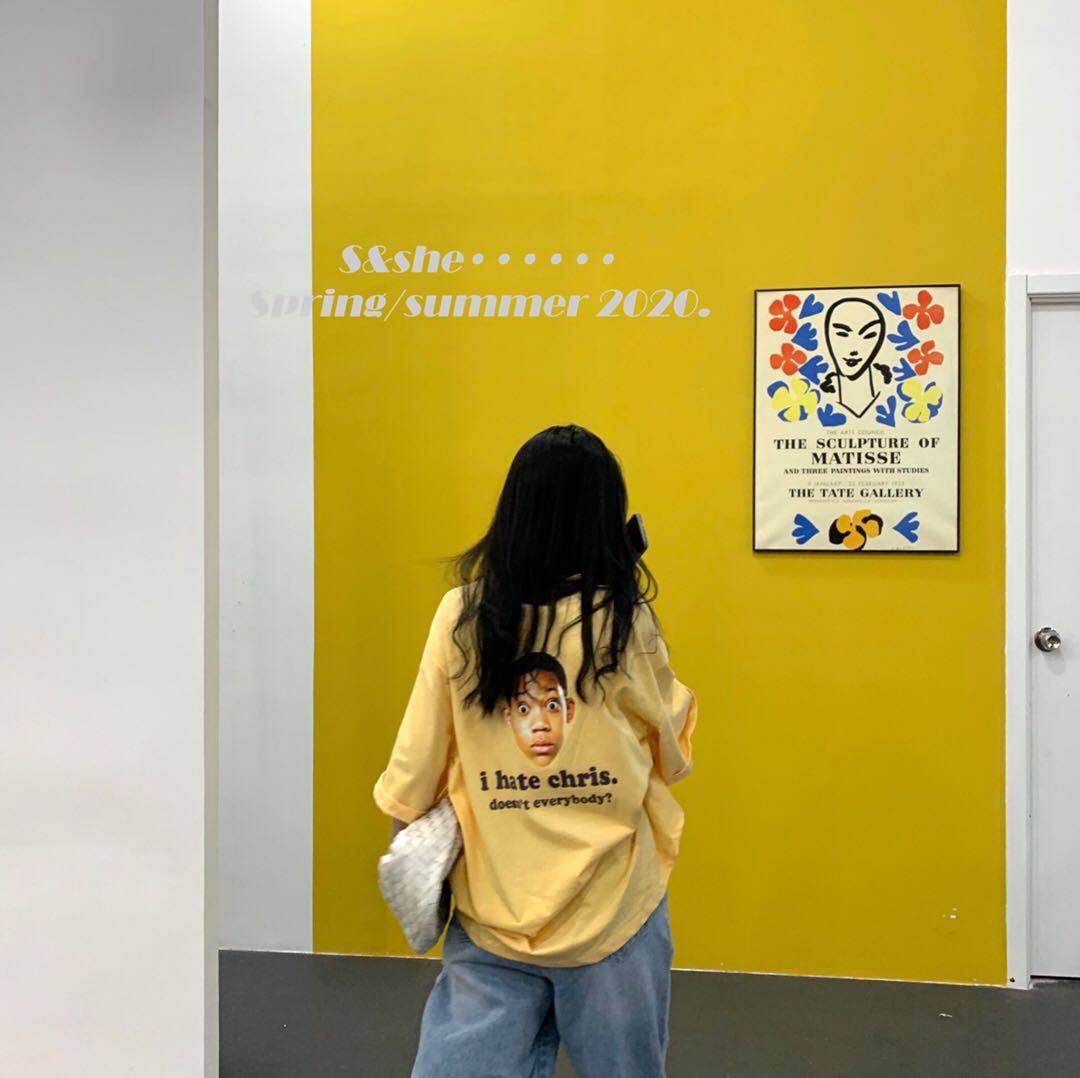 2020春夏装韩版新款s&she后背t恤 SASA喵喵T恤