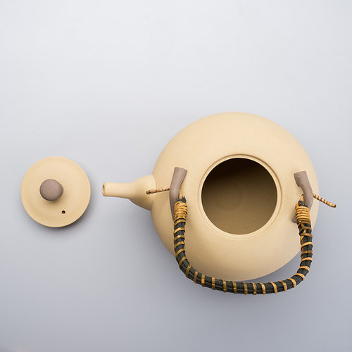 日式紫砂提梁壶煮茶壶陶瓷烧水壶煮茶器陶壶炭炉大号家用功夫茶具 - 图0