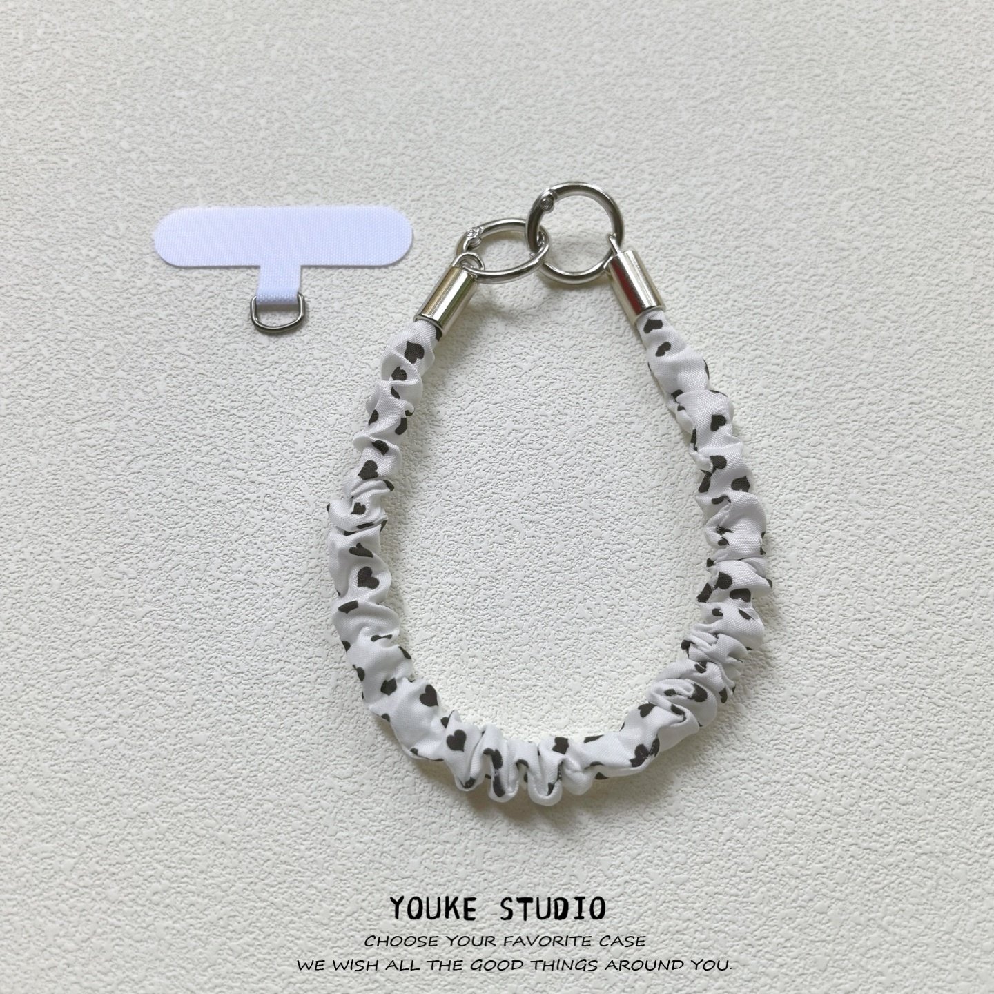 ins日韩爱心布艺个性短绳手腕绳带夹片手机壳挂绳短款手绳ccd相机,淘宝优惠券,粉丝福利购,淘宝优惠卷