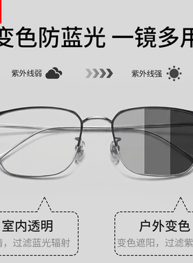超轻纯钛半框开车近视墨镜男偏光