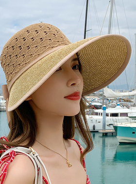 凉帽子女夏防晒遮阳镂空时尚韩版