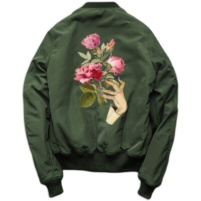 Undercover鬼爪花uc鬼手ma 1空军飞行夹克棒球服男女ma1印花外套 虎窝淘