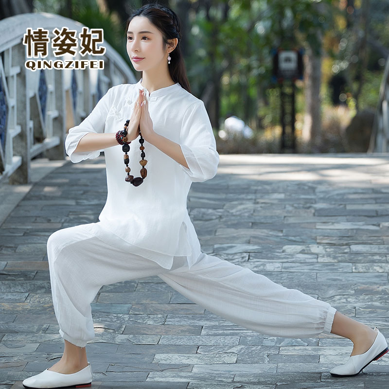 中国风春季棉麻两件套中式唐装汉服 情姿妃上衣