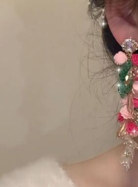 春日_少女感仙气繁花流苏吊坠耳环森系耳钉耳饰花朵研究所饰界