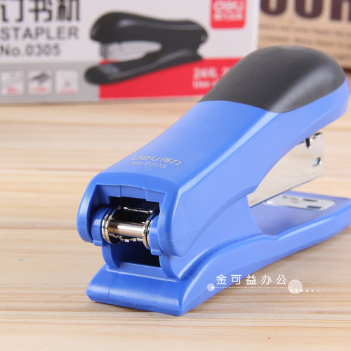 得力订书机中号学生小号钉书机钉订书器迷你大号重型加厚装订机标准型多功能办公文具用品批发多省包邮 - 图1