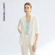 Langzi 25 old money wind pleated suit white gray professional commuter high-end summer new commuter jacket ບາງໆ