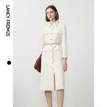 The Longs Collection Waist Display Slim Superior Temperament Overalls Dress Children 2024 Spring New Design Sense of a Dress Shirt