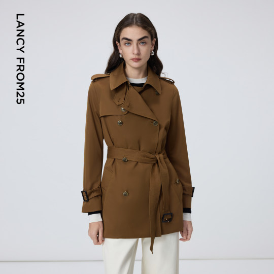 French retro right shoulder high-end temperament jacket design autumn new windbreaker for women