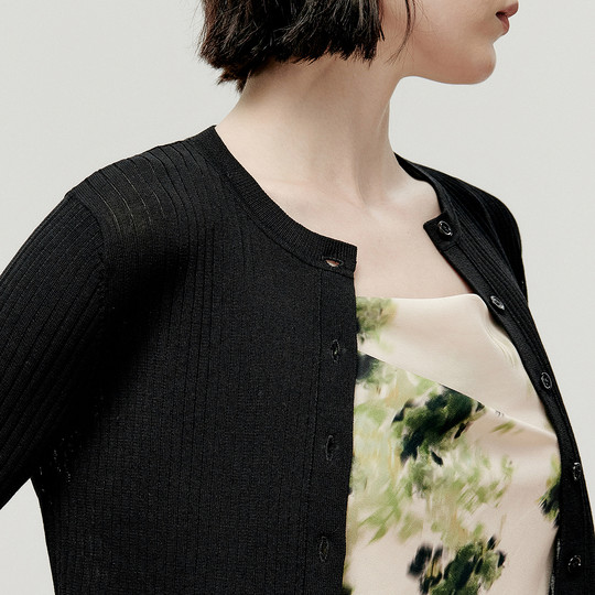 2024 nuevo estilo de otoño suéter de lana francesa chaqueta cárdigan temperamento top de punto