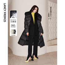 (Wang Chujan in the same section) Long-style commuter down to 2023 winter new style in Long-style Holdobaggi white goose down