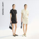 Langzi diacetate polo collar short-sleeved dress straight short commuter style 2025 summer small fragrance dress