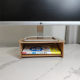 Desktop monitor elevated storage rack