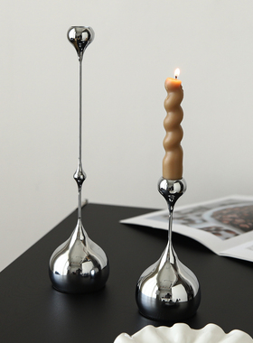 意式极简烛台轻奢高档家居电视柜酒柜餐桌装饰客厅摆件办公室高级