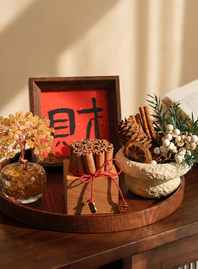 中古风入户玄关电视柜台面装饰摆件放钥匙收纳进门口鞋柜家居软装