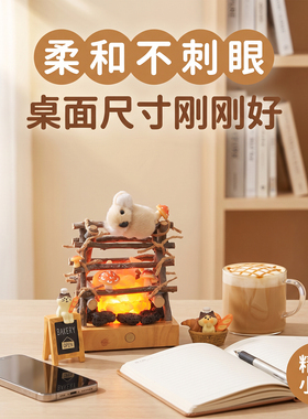 中古风无火香薰摆件氛围灯卧室小夜灯送女生生日礼物房间布置装饰