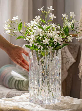 玻璃花瓶电视柜摆件ins客厅插花轻奢高级感小众餐桌面家居装饰品