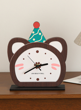 法式中古风创意轻奢高级感桌面时钟摆台式客厅家居电视柜座钟摆件