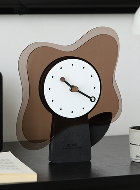 中古风时钟摆件客厅轻奢高档电视机柜台面家居装饰新家氛围感好物