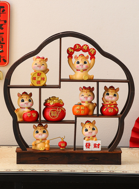 2026国潮马到成功吉祥物生肖马客厅玄关电视柜餐边柜马年装饰摆件