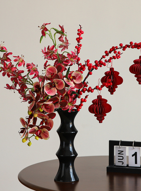 过新年花束摆件轻奢高档客厅玄关电视餐边柜春节氛围感布置装饰品