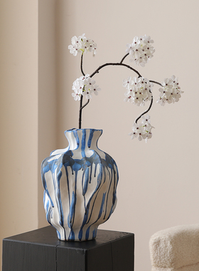 中古风电视柜家居客厅氛围感布置装饰品侘寂风花瓶摆件高级感小众