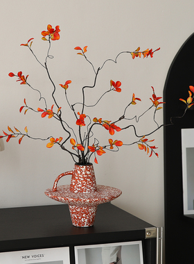 中古风假花干树枝客厅轻奢高档办公室玄关高级软装家居装饰品摆件