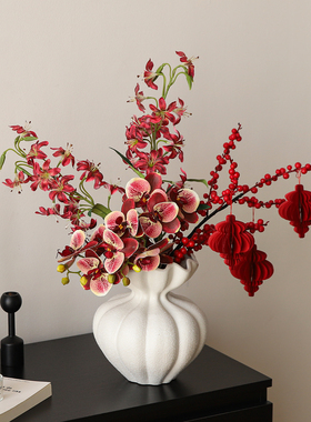 过新年花束摆件轻奢高档客厅玄关电视餐边柜春节氛围感布置装饰品