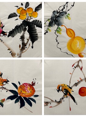 纯手绘花鸟画8墨锦轩国画字画