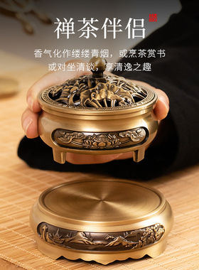 纯黄铜底座摆件香炉铜米缸文昌塔葫芦底托莲花貔貅荷花仿古工艺品