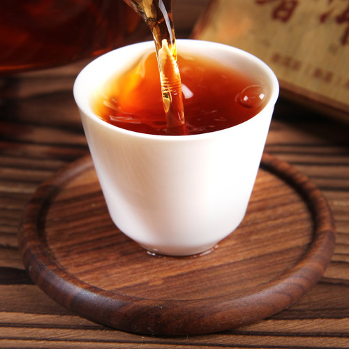 普洱茶 云南茶叶砖茶 100g牛皮茶砖 2017年陈香普洱熟茶 - 图2