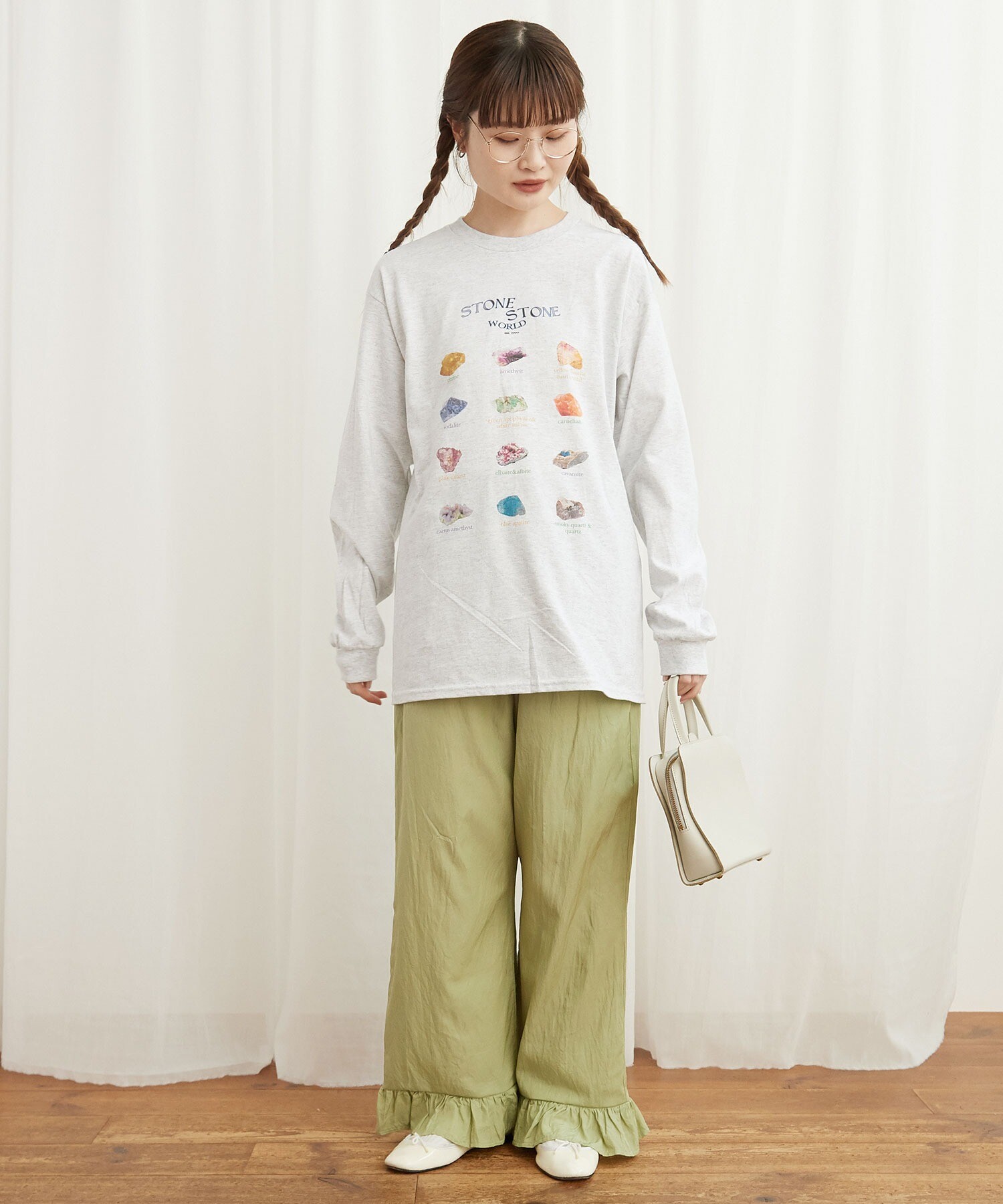 日代 fig London STONE SHOP long sleeve 23AW休闲印花长袖T恤-图1