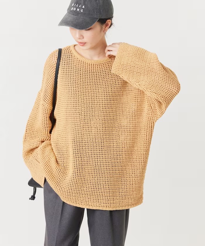 日代 FREAK'S STORE mesh knit pullover 23AW 网眼针织套头衫 - 图1