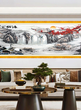 客厅背景墙自粘中式鸿运当头贴画