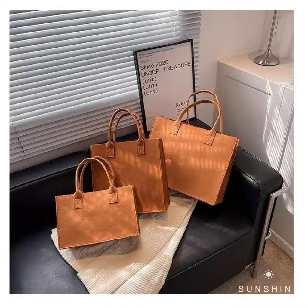 裸包加厚纯色无log简约高级感毛毡包大容量单肩包手提包可定制log,淘宝优惠券,粉丝福利购,淘宝优惠卷