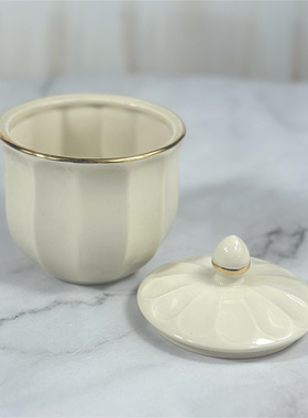 陶瓷储物罐盖碗装饰品摆件