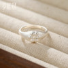 Mengxiang Silver Ancient Flower Open Ring Light Luxury