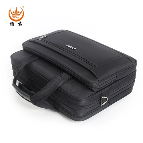 雅杰 Портативный ноутбук, водонепроницаемая барсетка на одно плечо для документов, бизнес-версия, 6 дюймовый, ткань оксфорд