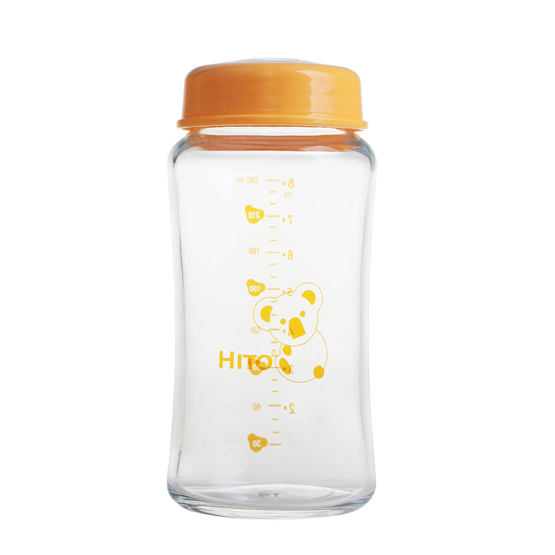 喜多婴儿真实感耐高温宽口径玻璃奶瓶 S120ML L240ml 送奶瓶刷