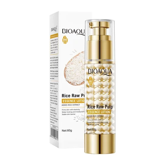 Loción de esencia de puré de arroz inglés completo 60g BIOAOUA loción hidratante para la piel comercio exterior transfronterizo