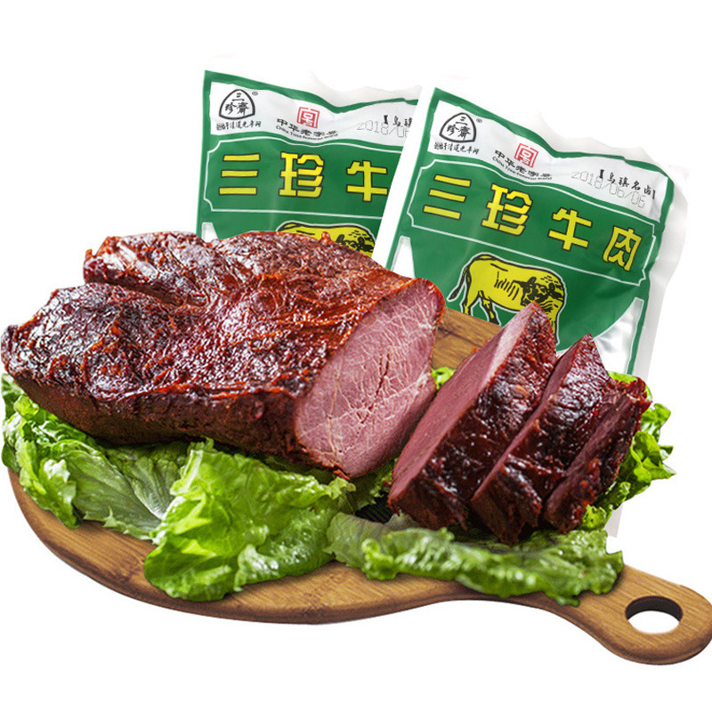 三珍斋五香500g真空包装即食酱牛肉 三珍斋食品牛肉类