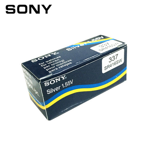 包邮索尼手表纽扣电子337  SR416SW微型牛角耳塞耳机电池1盒 - 图1